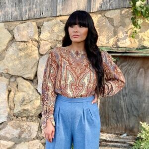 Vintage Paisley Blouse